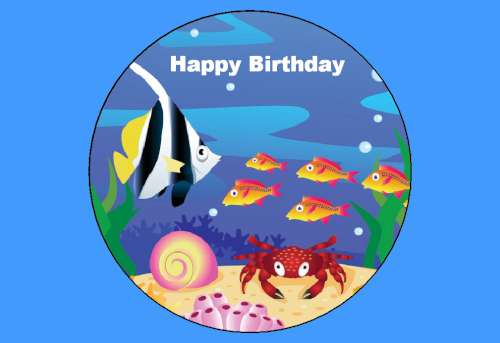 Under The Sea Edible Icing Image - Click Image to Close